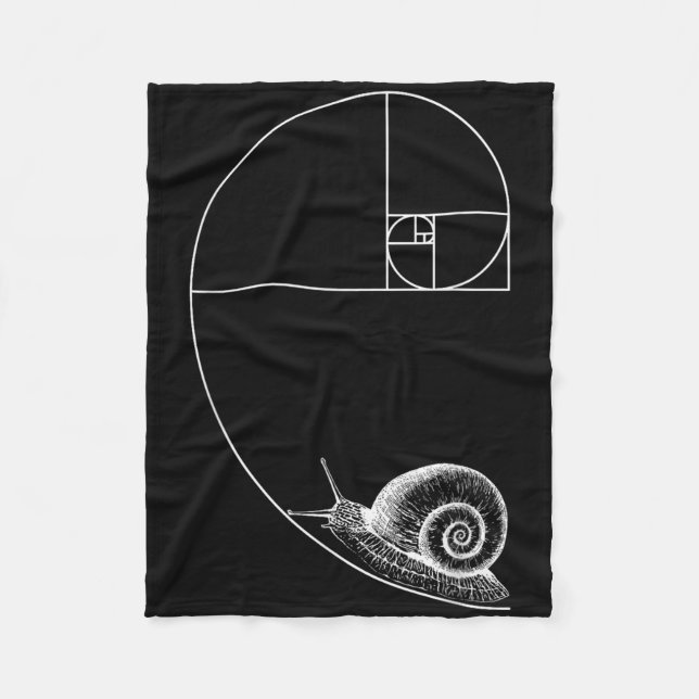 Manta Polar Fibonacci Con Goma De Maestra Matemática De Snail (Anverso)