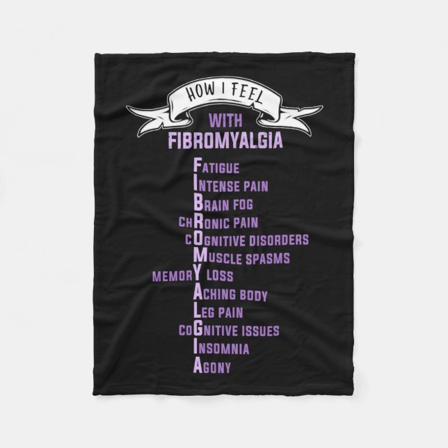 Manta Polar Fibromialgia Spoonie Y Conciencia Fibro (Anverso)