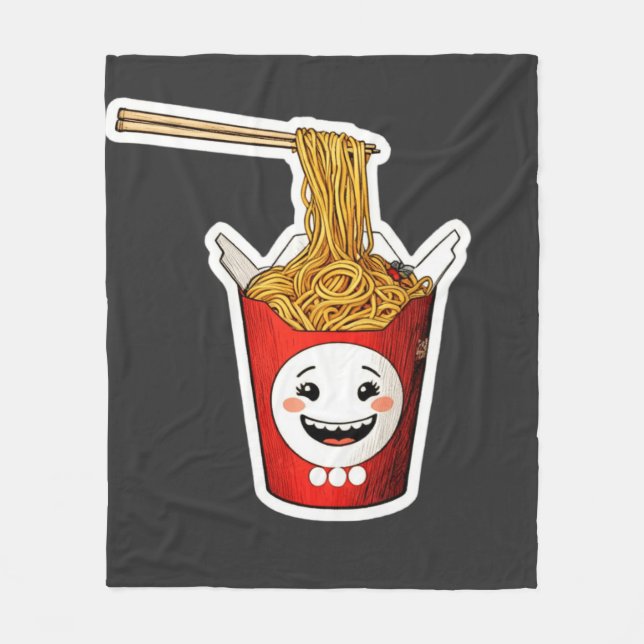 Manta Polar Fideos sonrientes (Anverso)