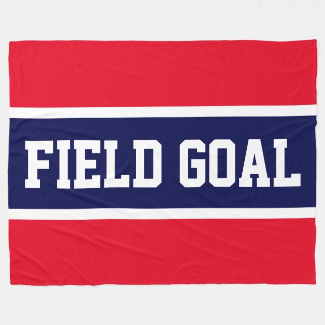 Manta Polar FIELD GOAL Bright Red White Naval Bandas Azules (Frente (Horizontal))