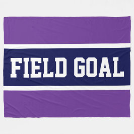 Manta Polar FIELD GOAL Royal Purple White Navy Blue Stripes
