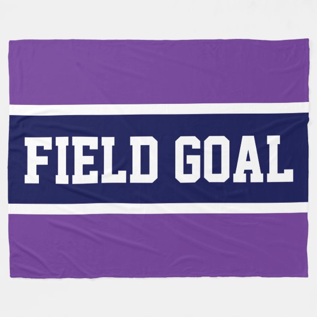 Manta Polar FIELD GOAL Royal Purple White Navy Blue Stripes (Frente (Horizontal))
