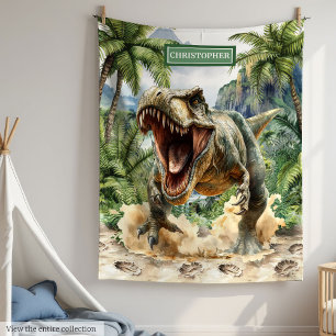 Manta Polar Fierce Tyrannosaurus Blanket Nombre personalizado 