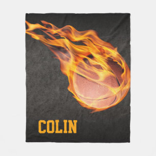 Manta Polar Fiery Basketball personalizado
