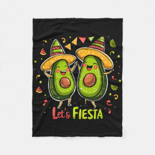 Manta Polar Fiesta Aguacate y Tacos Sombrero Cinco De M