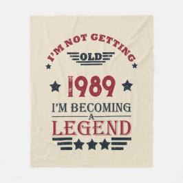 Manta Polar Fiesta de cumpleaños 35 vintage personalizada