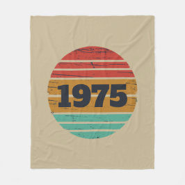 Manta Polar Fiesta de cumpleaños 50 vintage personalizada