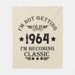 Manta Polar Fiesta de cumpleaños 60 vintage personalizada