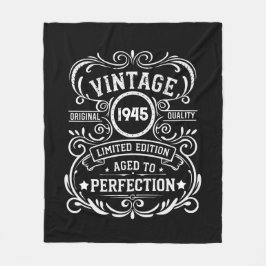 Manta Polar Fiesta de cumpleaños 80 vintage personalizada