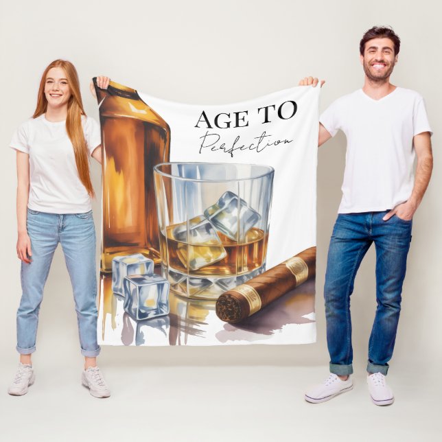 Manta Polar Fiesta de Cumpleaños de Hombres con Whisky y Cigar (In situ)