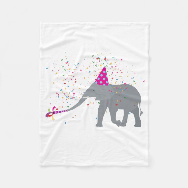 Manta Polar Fiesta de elefantes - Animales que tienen un Fiest (Anverso)