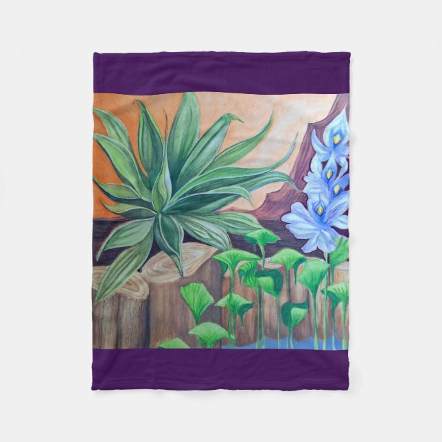 Manta Polar Fiesta de estanques de plantas (Anverso)