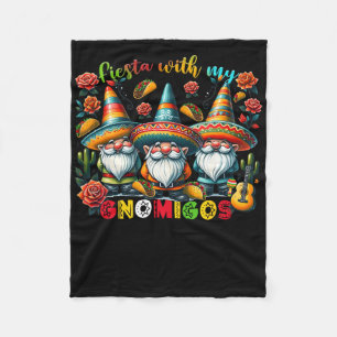Manta Polar Fiesta de Gnome con mi Gnomigos mexicanos Cinco