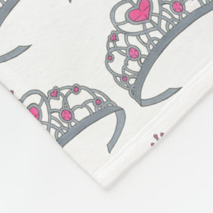 Manta Polar Fiesta de la princesa rosa bonito, corona de Tiara