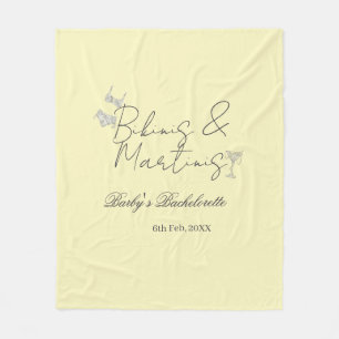 Manta Polar Fiesta de soltera Bikins & Martinis amarillo retro