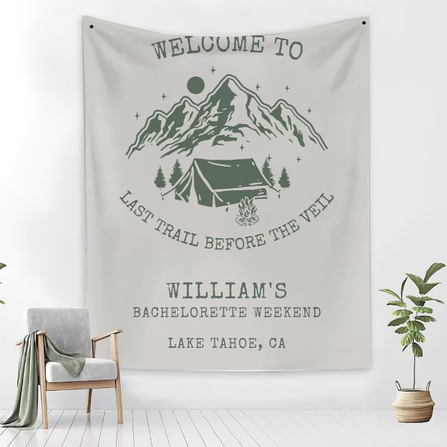 Manta Polar Fiesta de soltera moderna simple verde campamento (Subido por el creador)