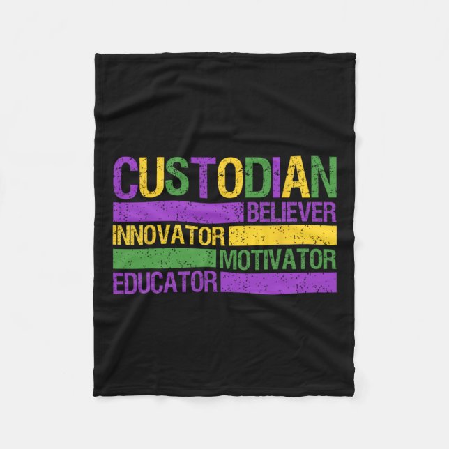 Manta Polar Fiesta del Festival Mardi Gras de Funny School Cus (Anverso)