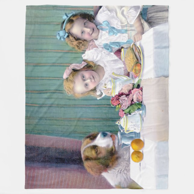 Manta Polar Fiesta del té de cosecha (Anverso)