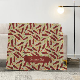 Manta Polar Fiesta Diversión Rojo Chile Patrón