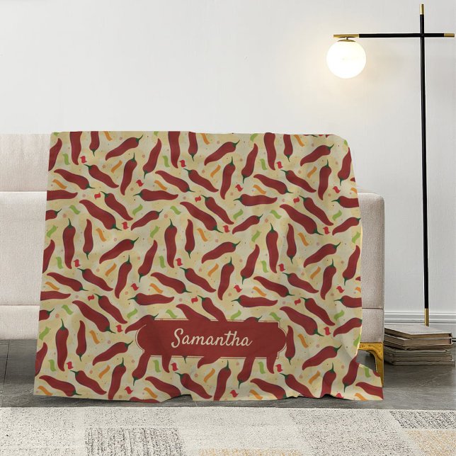 Manta Polar Fiesta Diversión Rojo Chile Patrón (Subido por el creador)