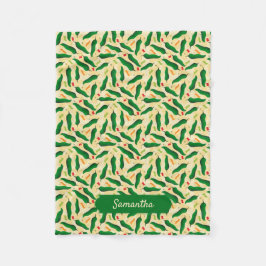 Manta Polar Fiesta Diversión Verde Chile Patrón