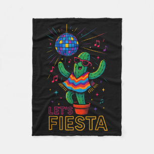 Manta Polar Fiesta divertida de cactus mexicano cinco de mayo