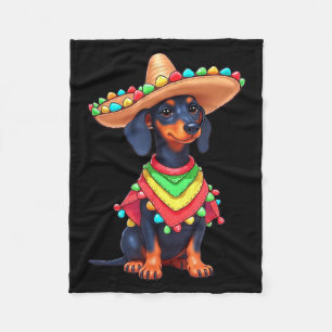 Manta Polar fiesta divertida de perros mexicanos cinco de mayo