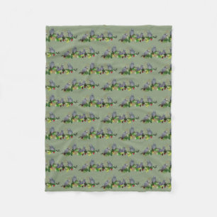 Manta Polar Fiesta Fleece Blanket (verde) de loro gris african