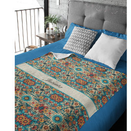 Manta Polar Fiesta florece, personalizable