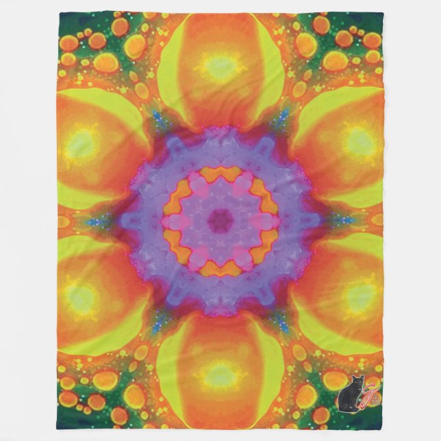 Manta Polar Fiesta Kaleidoscope Fleece Blanket (Anverso)