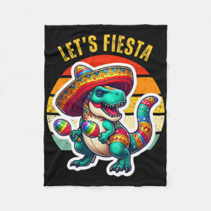 Manta Polar Fiesta Mexicana Dino Trex Cinco De Mayo Para Peque