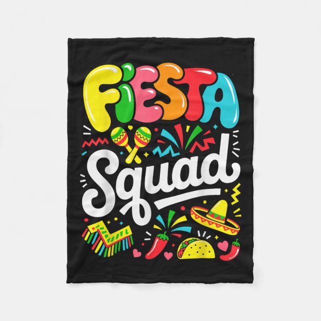 Manta Polar Fiesta Squad Cinco De Mayo Deja Fiesta Gir Mexican (Anverso)