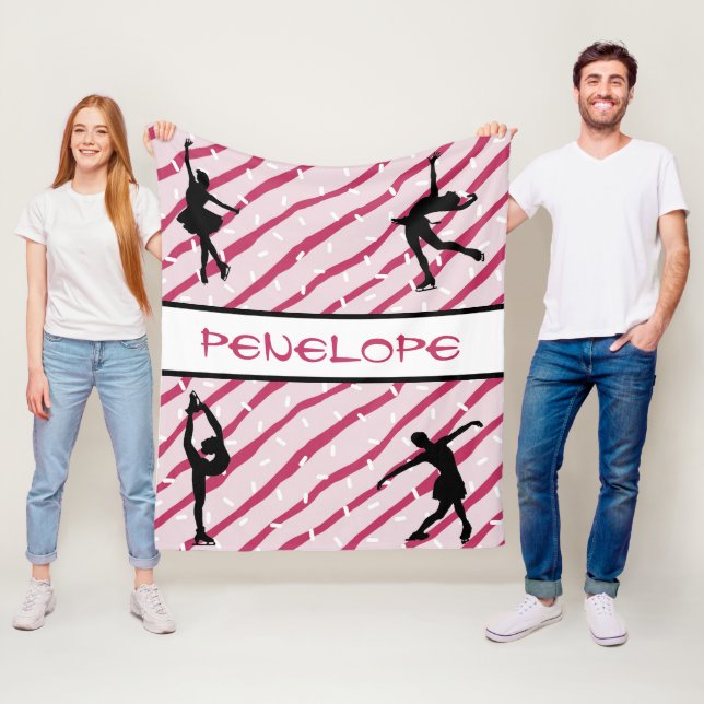 Manta Polar Figura Chica De Patinaje Pimentable Rasplante Rosa (In situ)