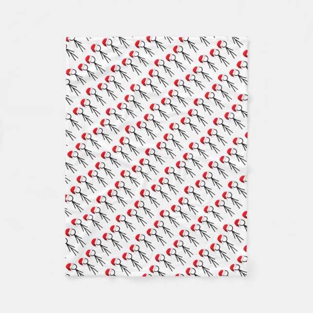 Manta Polar Figura de stick Santa Blanket (Anverso)