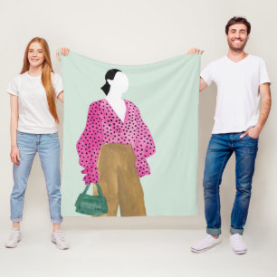 Manta Polar Figura derecha de la moda - top del lunar