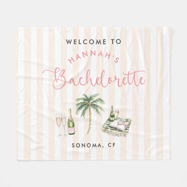 Manta Polar Fin de semana de bachillerato en el campo del vino (Frente (Horizontal))