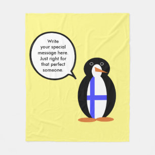 Manta Polar Finlandia Pingüino Srta. Personalizado