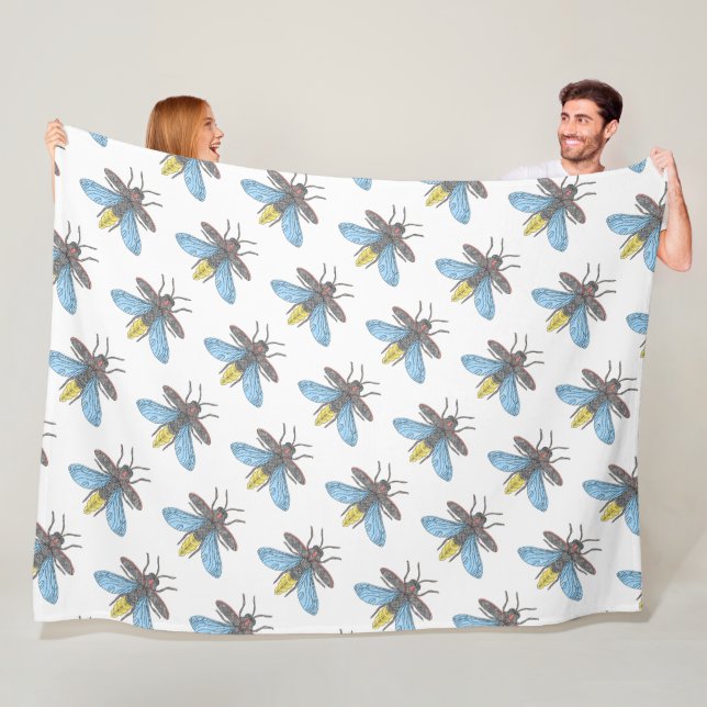 Manta Polar Firefly (blanco) - Fleece Blanket (In situ)