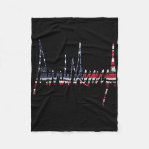 Manta Polar Firma 2024 Presidente Patriotic American Flag U