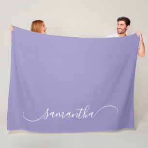 Manta Polar Firma curvada curvada de color blanco púrpura páli
