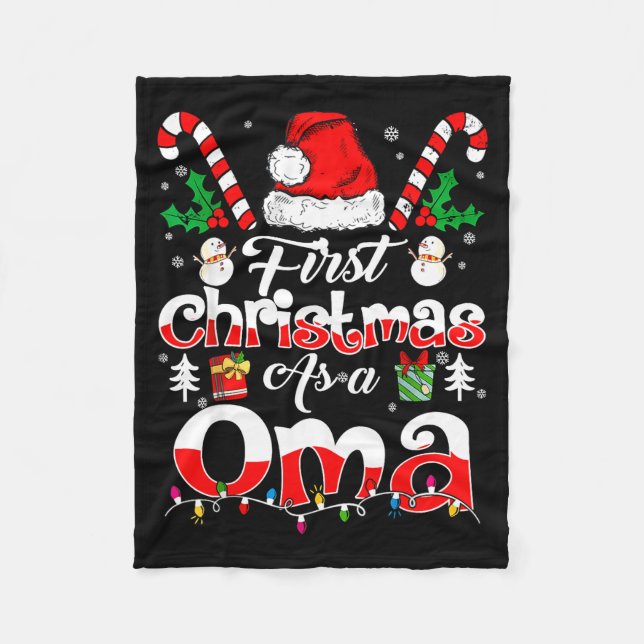 Manta Polar First Christmas As A Oma Family Matching  (Anverso)
