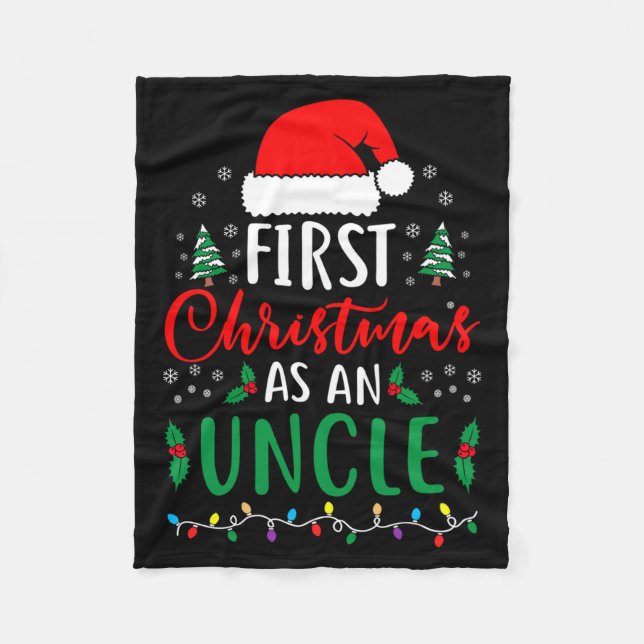 Manta Polar First Christmas As An Uncle New Parents Xmas Match (Anverso)