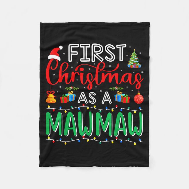 Manta Polar First Christmas As Mawmaw Family Matching New Mawm (Anverso)