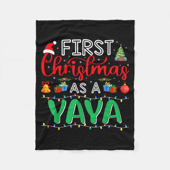 Manta Polar First Christmas As Yaya Family Matching New Yaya  (Anverso)