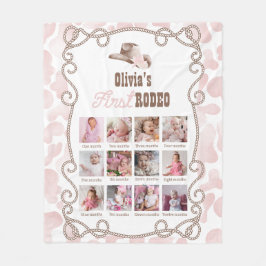 Manta Polar First Rodeo 1st Birthday Dusty Pink Photo Sign