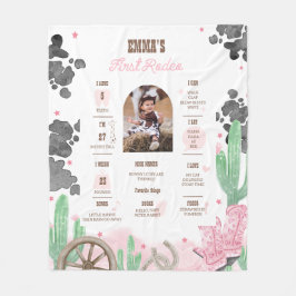 Manta Polar First Rodeo Boho Wild West Milestone Sign 