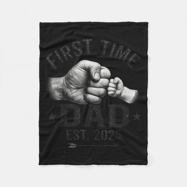 Manta Polar First Time Dad Est 2025 Fist Bump New Dad Father's (Anverso)