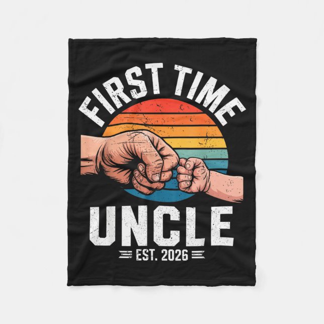Manta Polar First Time Uncle Est 2026 Baby Announcement Great  (Anverso)