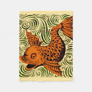 Manta Polar Fish Antiguo Tile Antiguo arte
