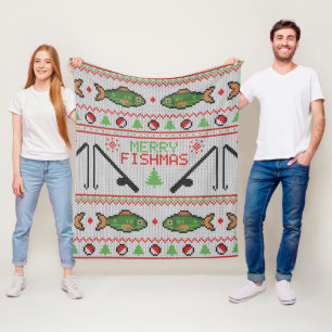 Manta Polar Fish Ugly Navidad Sweater